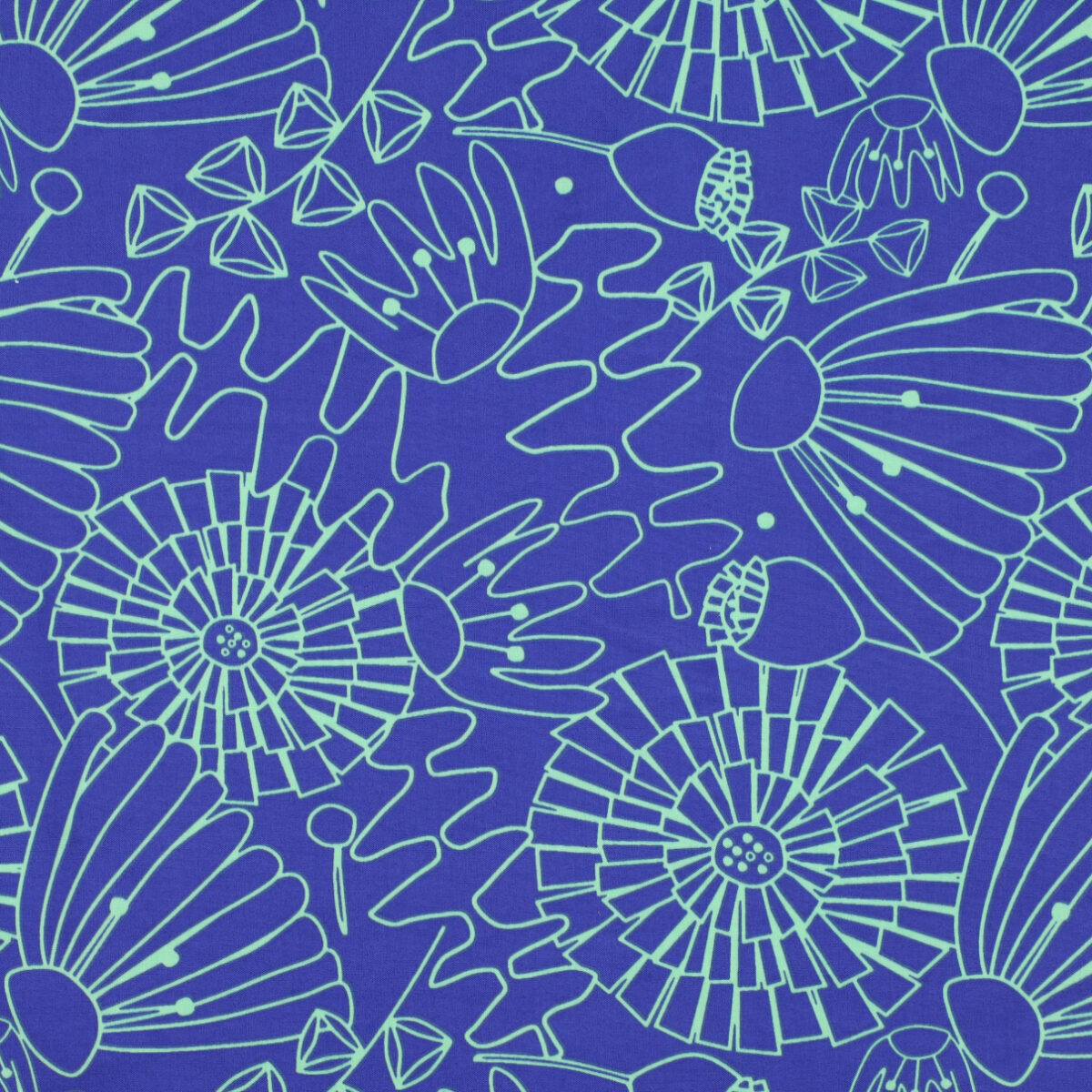 NERIDA HANSEN: FINE POPLIN EDEN Royal Blue