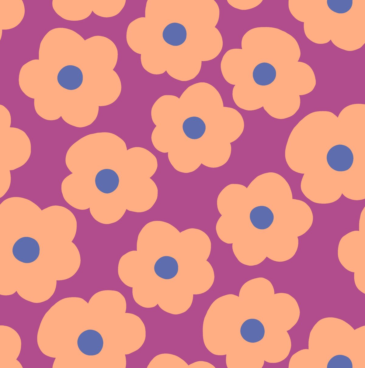NERIDA HANSEN: FINE POPLIN BIG FLOWER Magenta