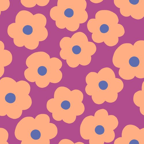 NERIDA HANSEN: FINE POPLIN BIG FLOWER Magenta