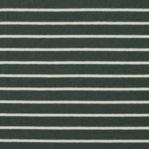 Stretch Frottee – Cotton Towelling mit Streifen, elastisch & weich: Sage/Ecru ***Reststück 1,10m***