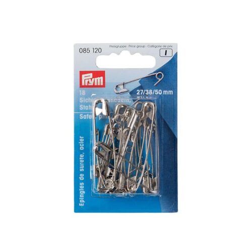 Prym: Sicherheitsnadeln, 27/38/50mm, sortiert, silberfarbig, 18 Stück