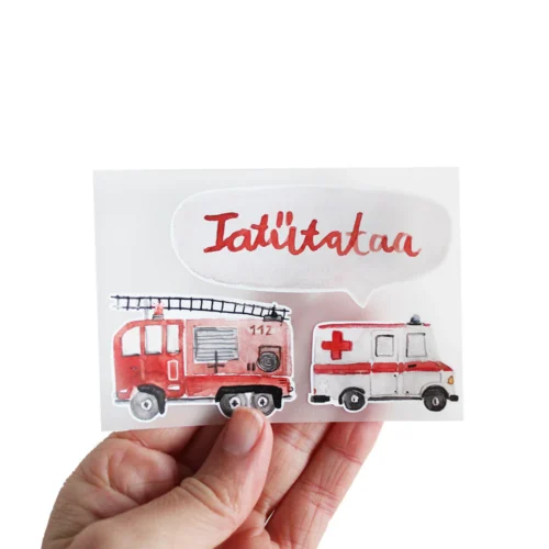 bügelbilder set "tatütata"