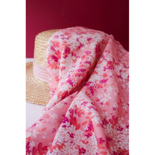 lise tailor: viskose "sérénade marine" rose