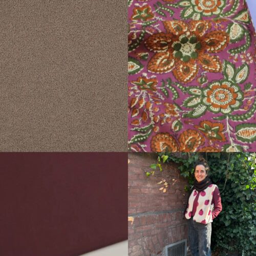 nähset weste werner inkl. teddy, innenstoff & schrägband gestickte blümchen (kopie)