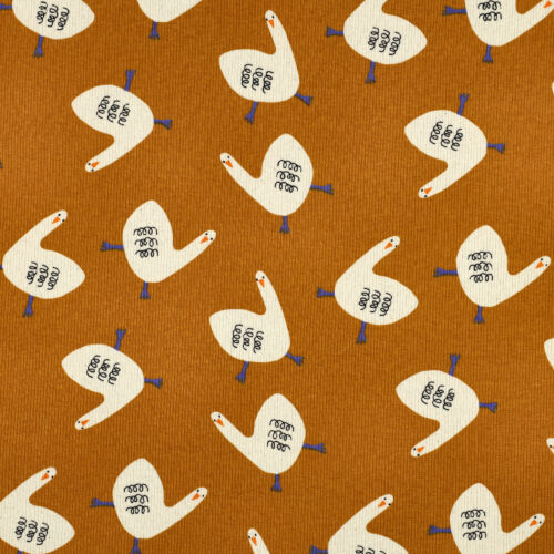 Bio Rippjersey Stoff aus 95% Baumwolle und 5% Elasthan, Design von Jennifer Bouron, elastisch mit Rippenstruktur, Stoffbreite 120 cm