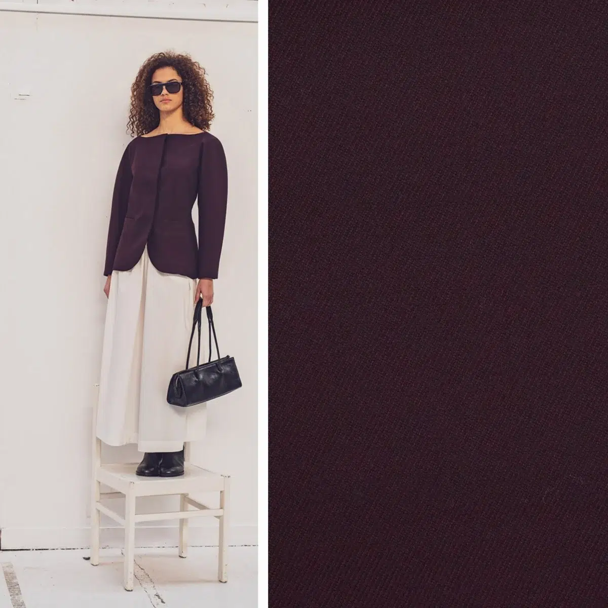 fibre mood: stretch polyestertwill "navy"