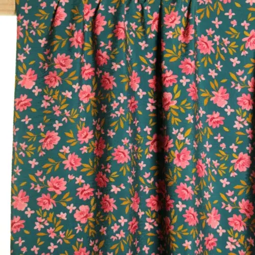 atelier jupe: green little flowers viskose
