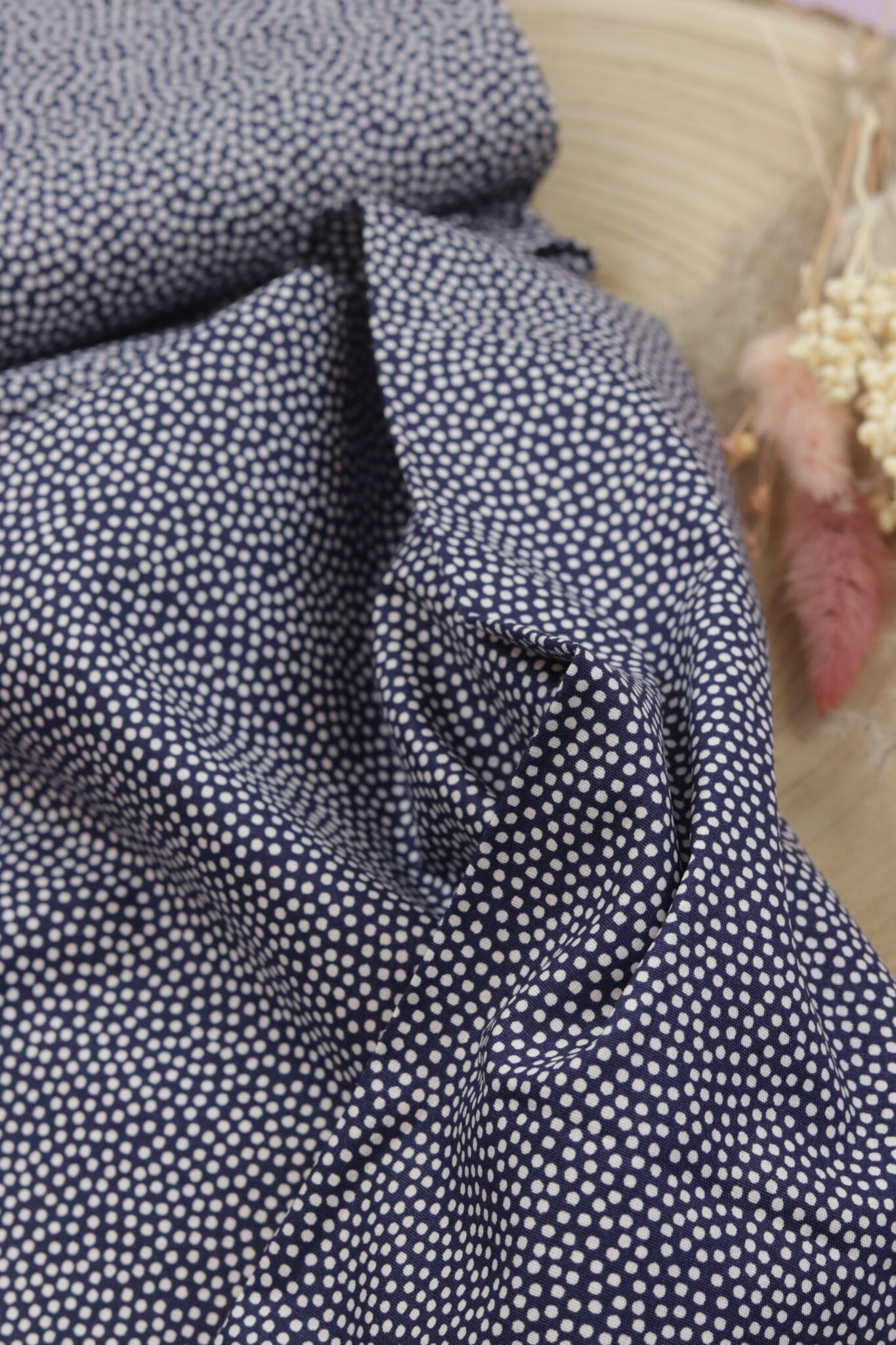 swafing baumwolle „dotty“ – hochwertige baumwoll meterware mit klassischem punkte design hellrosa