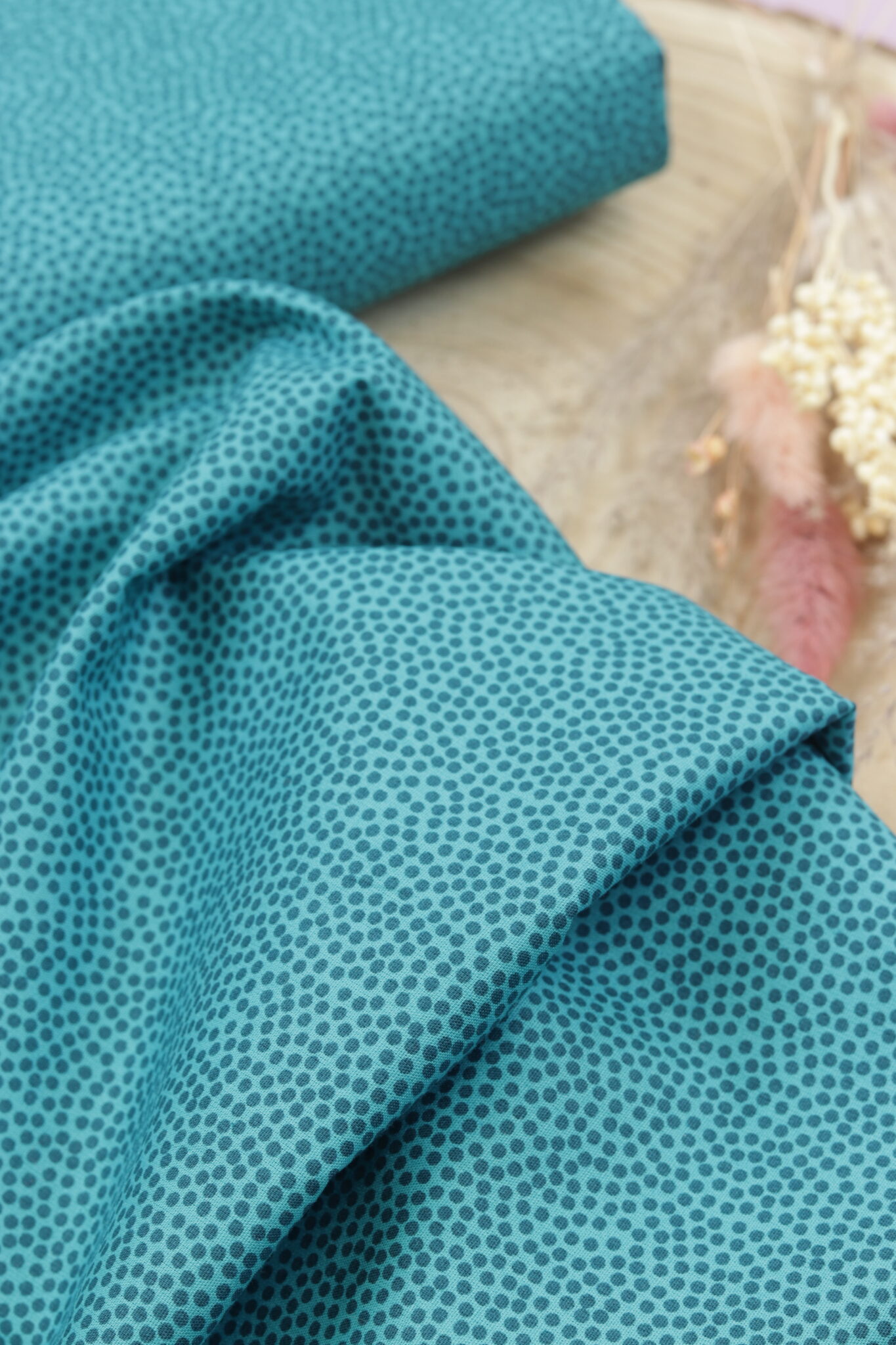 swafing baumwolle „dotty“ – hochwertige baumwoll meterware mit klassischem punkte design hellrosa