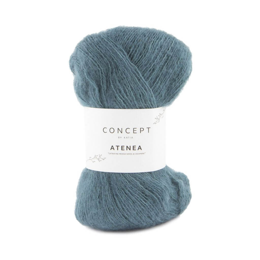 kKatia Atenea Garnknäuel aus Merino, Baumwolle und Kaschmir mit weicher flauschiger Oberfläche in Uni-Farbe