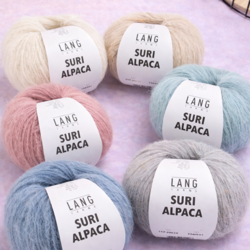 Suri Alpaca Garn von Lang Yarns mit seidigem Glanz und besonders feiner, weicher Faserstruktur