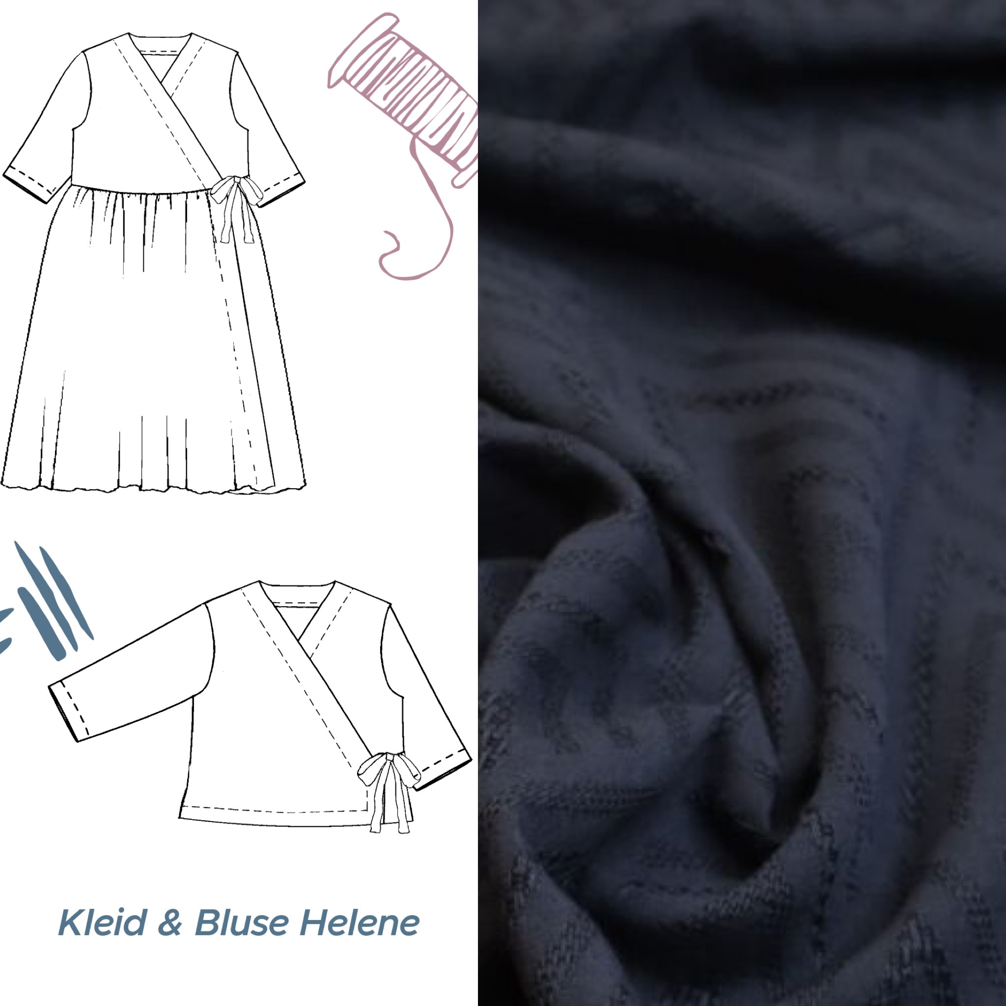 nähset: kleid oder bluse helene