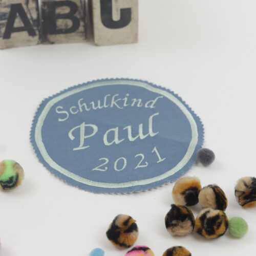 aufnäher schultüte gestickt