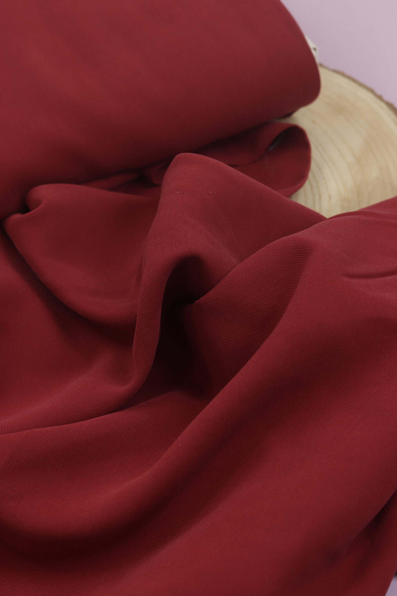 viskose twill mit cupro touch uni "weinrot" weich fallender stoff 792529.666