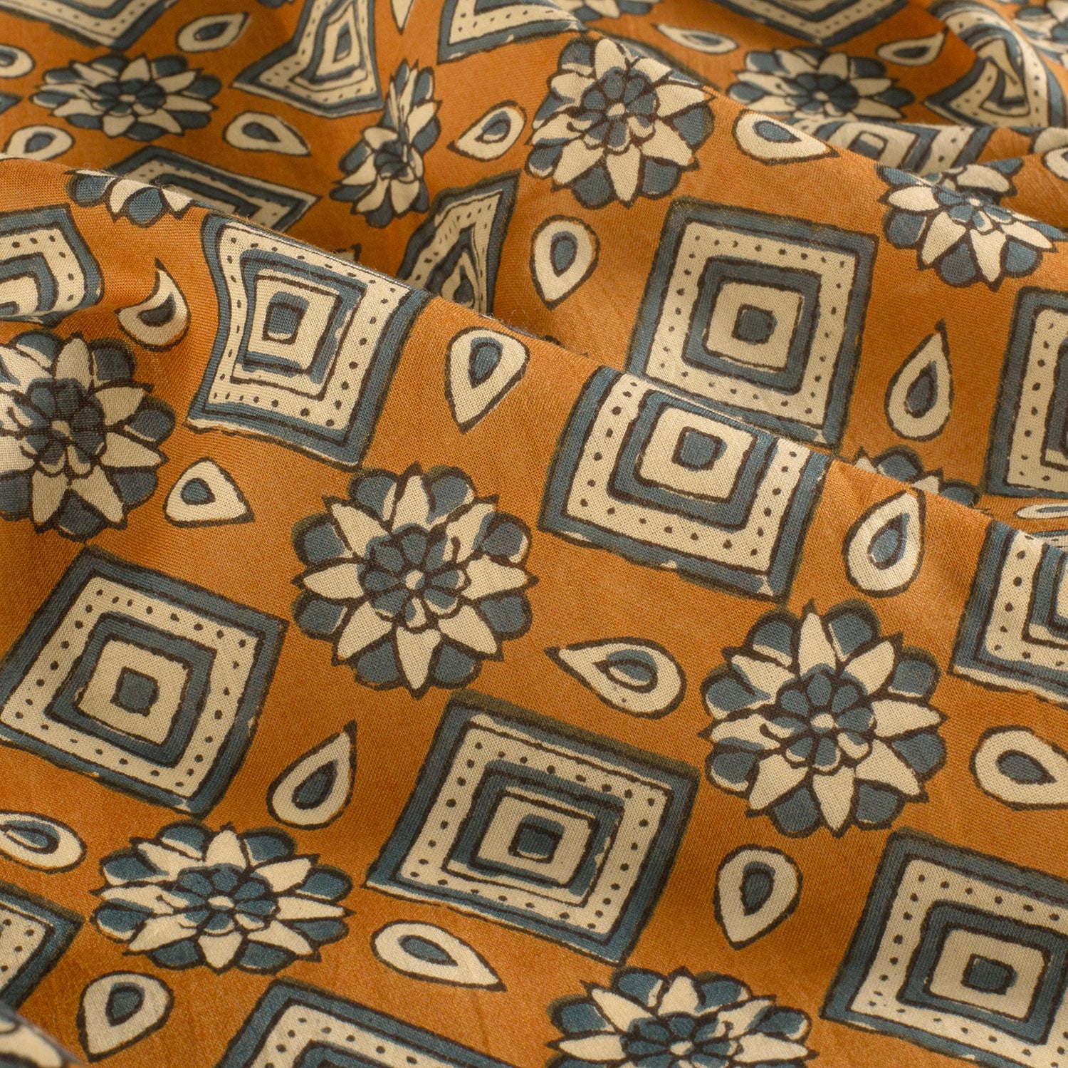 indian blockprint voile – 100 % baumwolle, leicht & handbedruckt (80 g/m², 145 cm breit) paisl