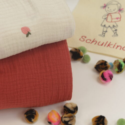 nähset schultüte musselin Äpfel