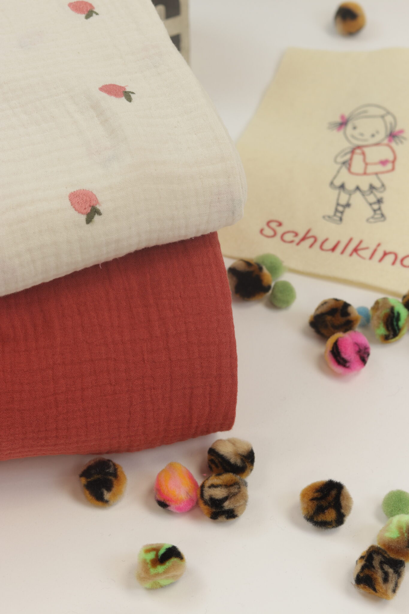 nähset schultüte musselin Äpfel