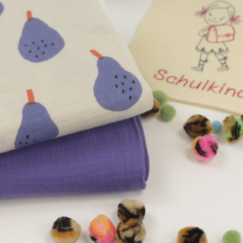 nähset schultüte musselin birnen