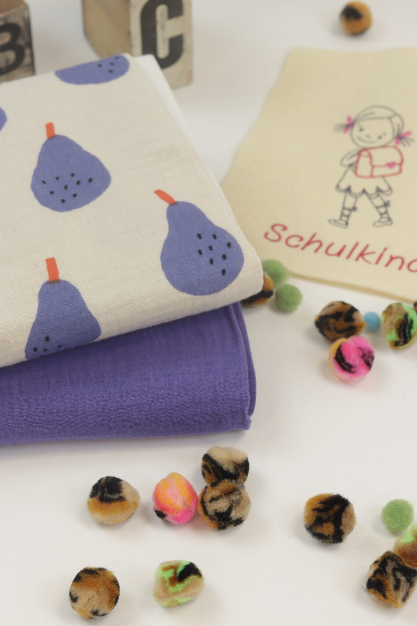 nähset schultüte musselin birnen