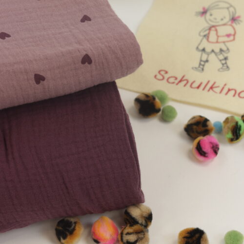 nähset schultüte musselin herzen