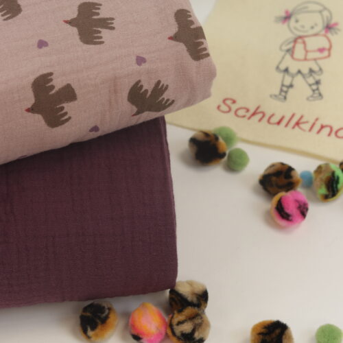 nähset schultüte musselin tauben