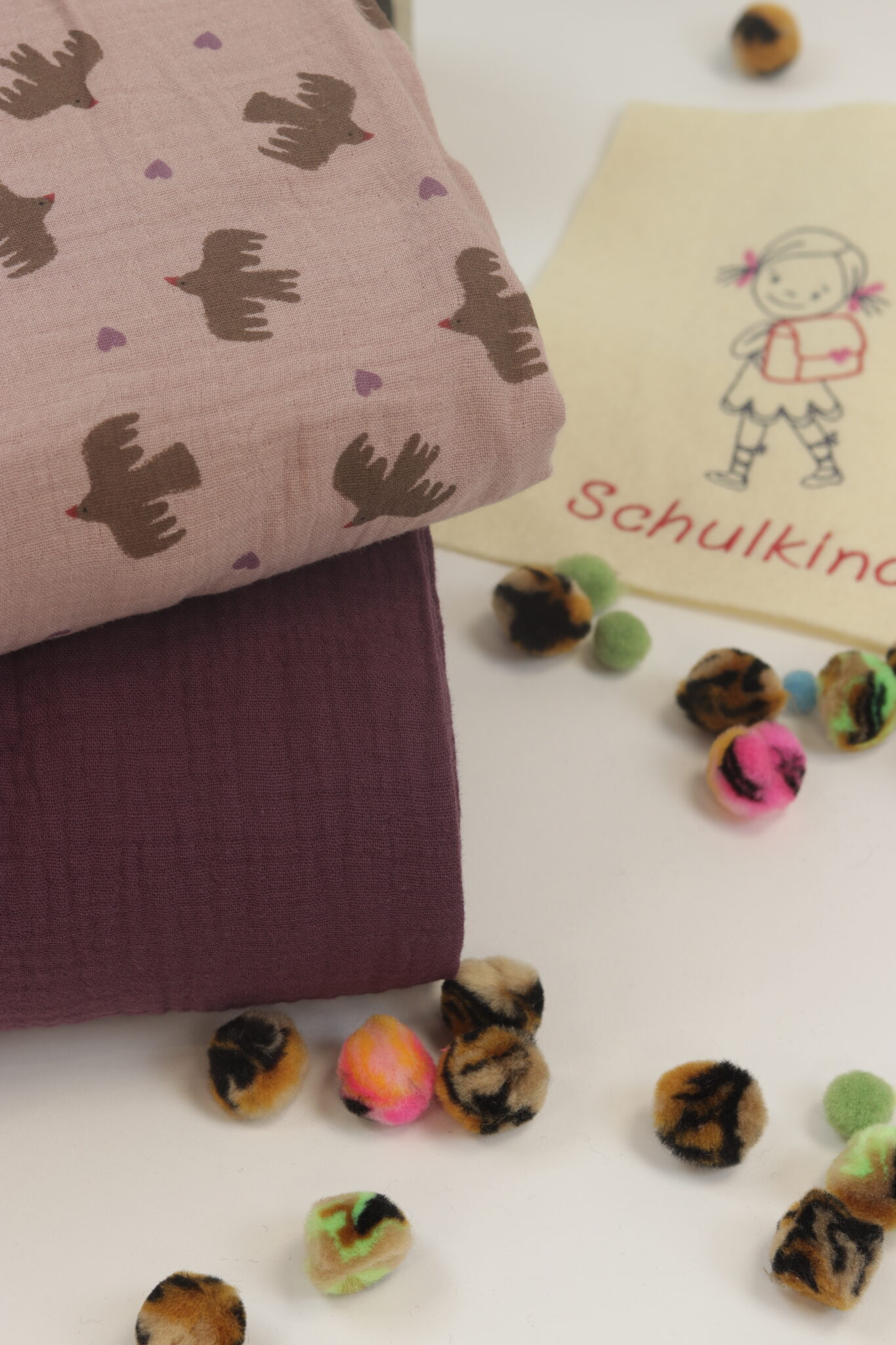 nähset schultüte musselin tauben