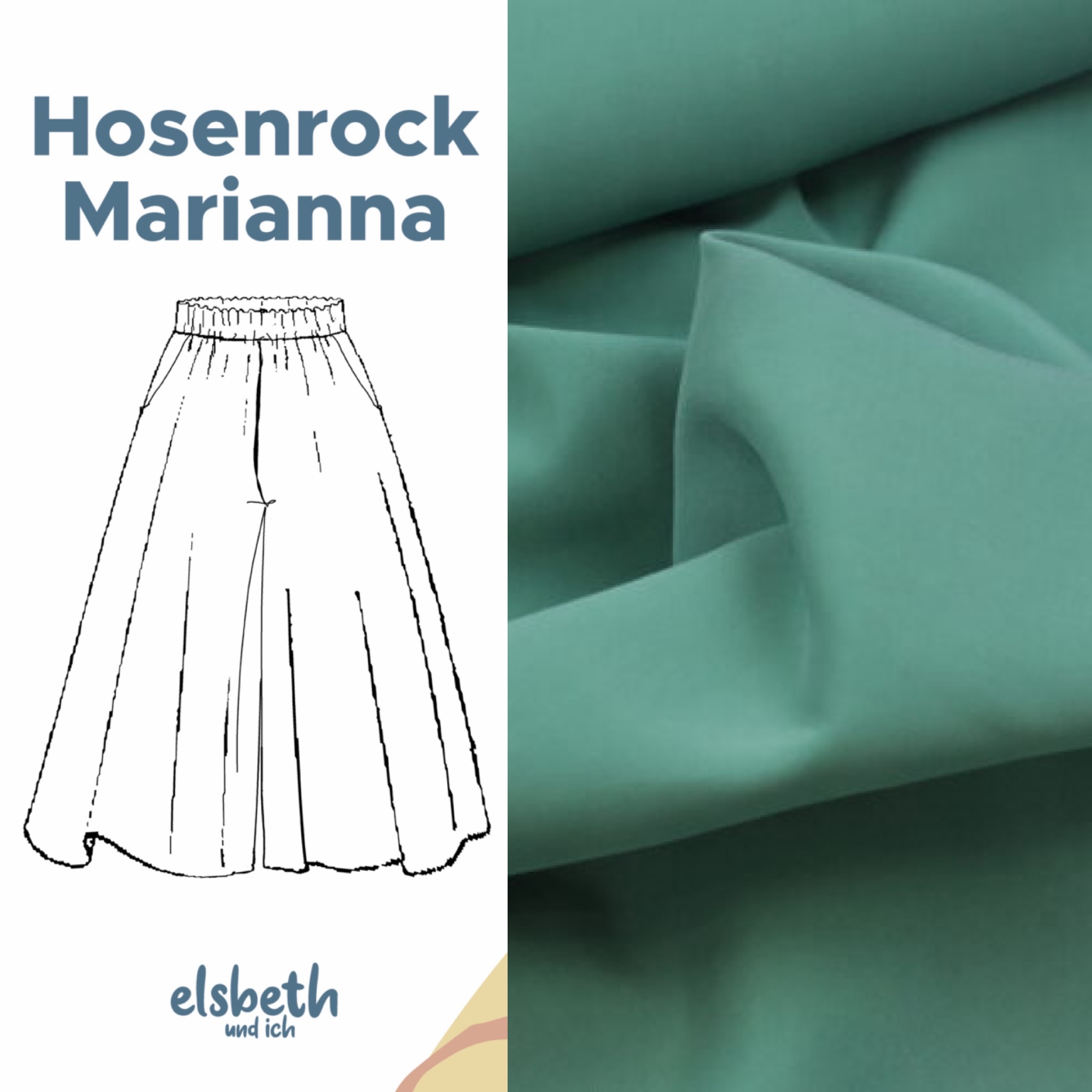 nähset hosenrock marianna: viskose twill schwarz (kopie)