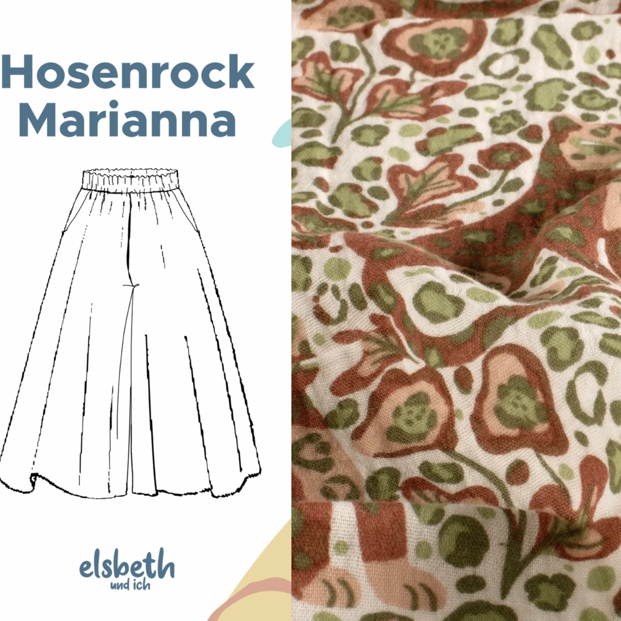 nähset hosenrock marianna: viskose twill schwarz (kopie)