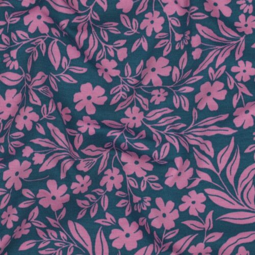 weicher baumwolljersey "flowers" black (kopie)