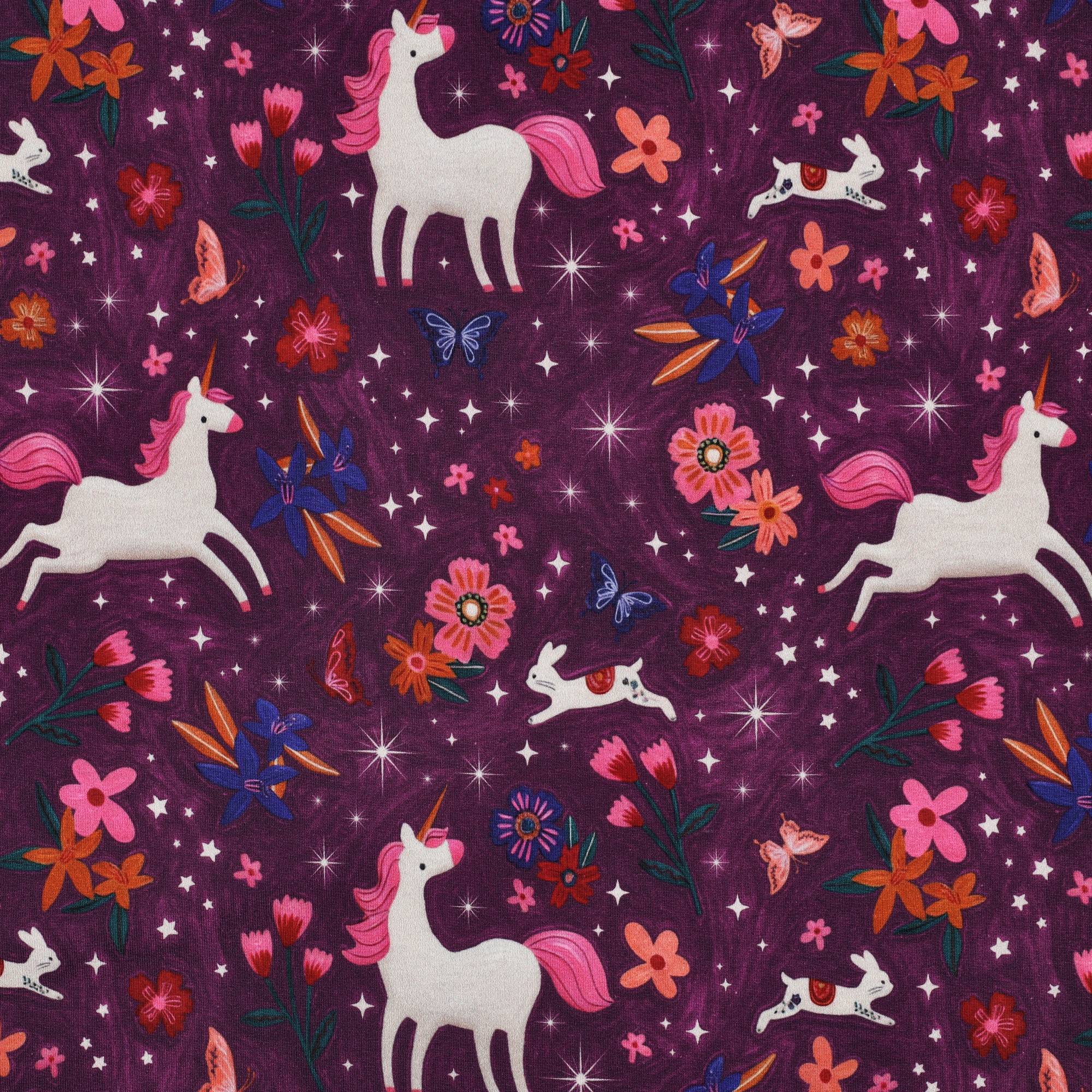 French Terry Unicorn Purple