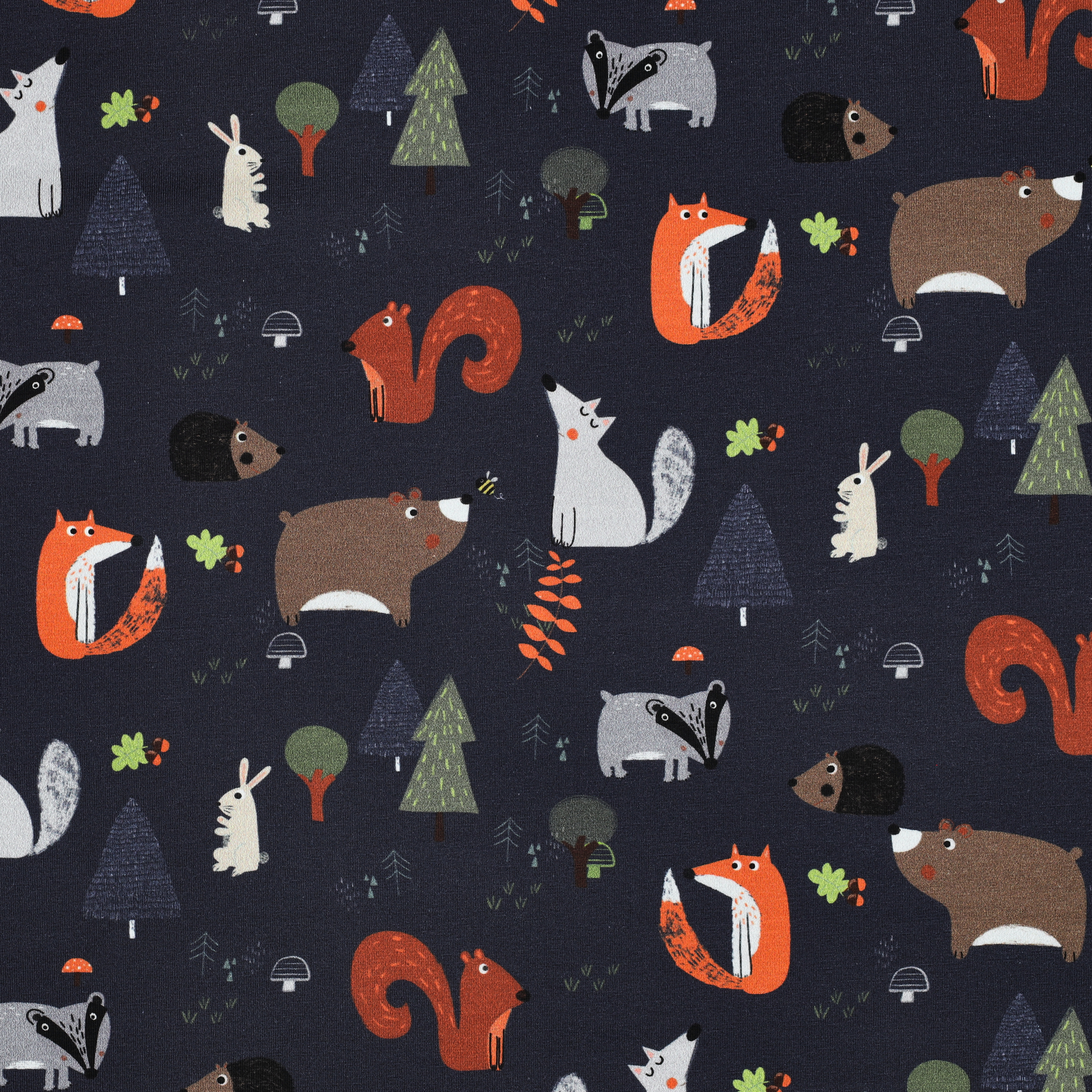 Jersey Forest Animals Navy
