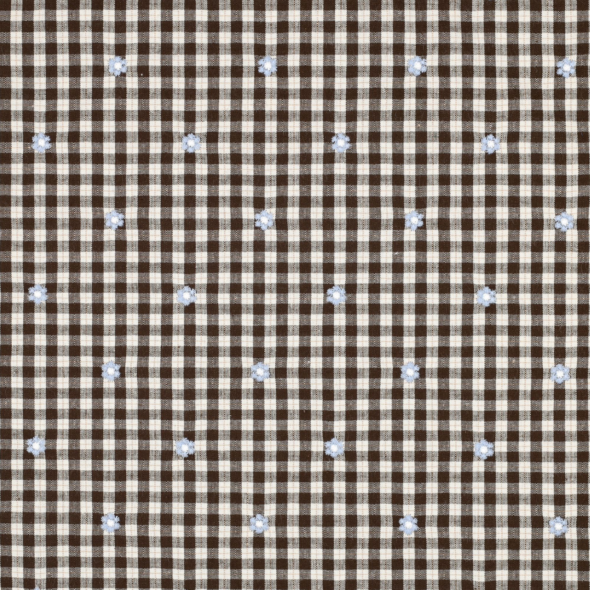 Baumwoll-Viskose Stoff als Meterware mit gestickten Blümchen, 140 cm breit