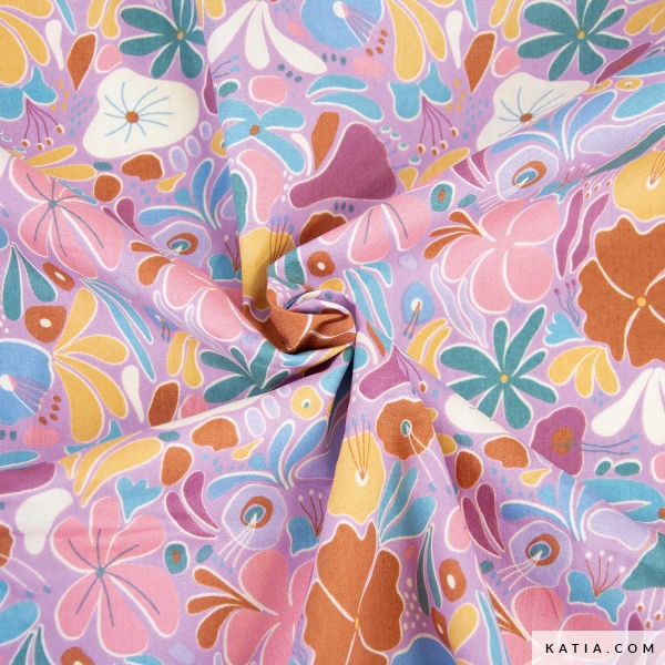 katia: baumwolle poplin "easter flowers"