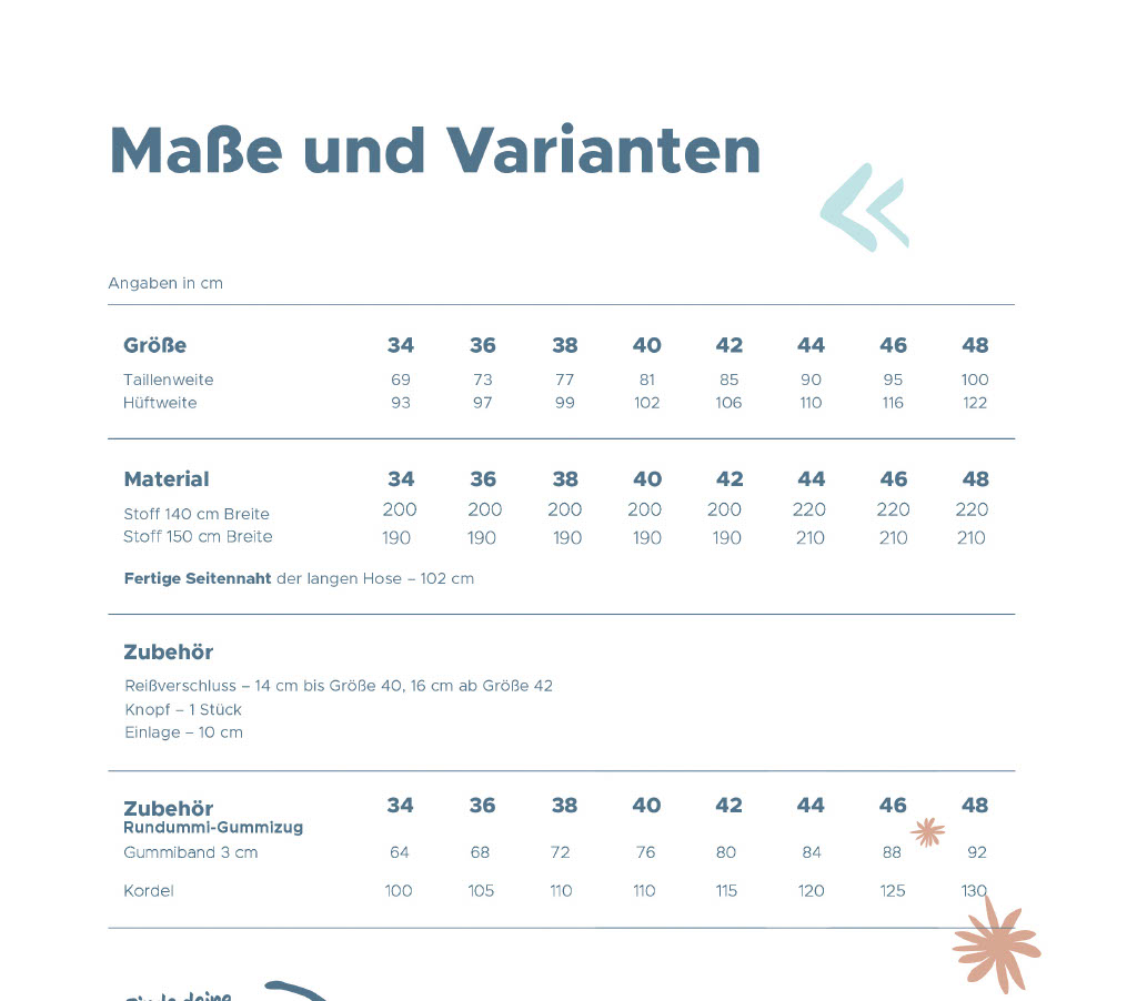 papierschnitt paula – barrel hose damen gr. 34–48