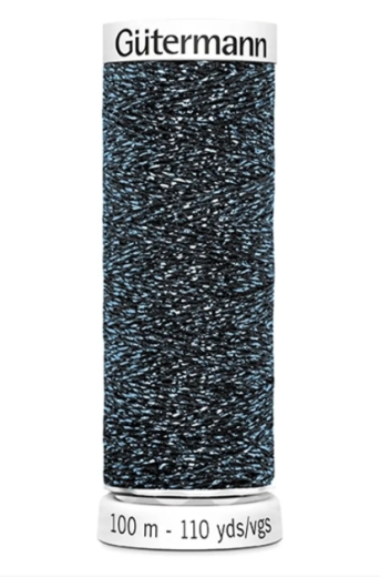 gütermann nähgarn "sparkly" 100m farbe 9924 gold metallic