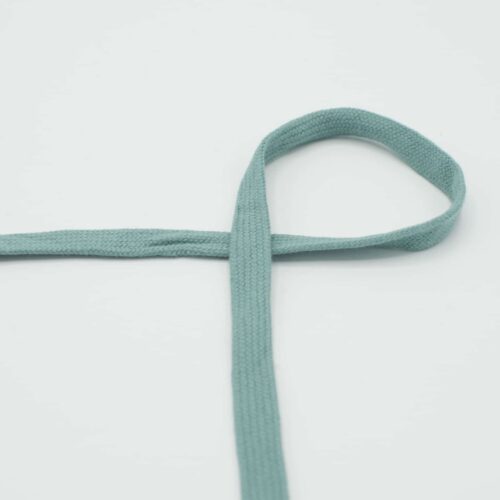 Flachkordel: Baumwolle 1,5cm Dusty Mint