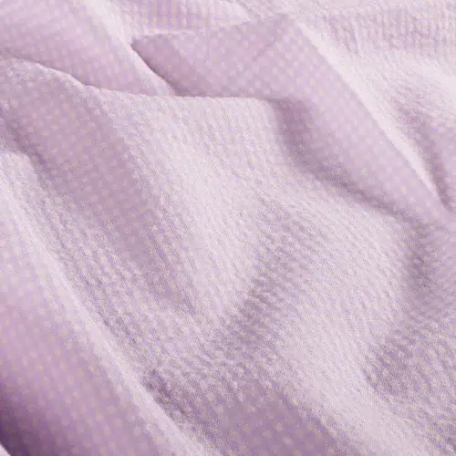 baumwollstoff popeline seersucker – leicht & pflegeleicht – kleines karo babyblue/apricot – für kleidung und deko (kopie)