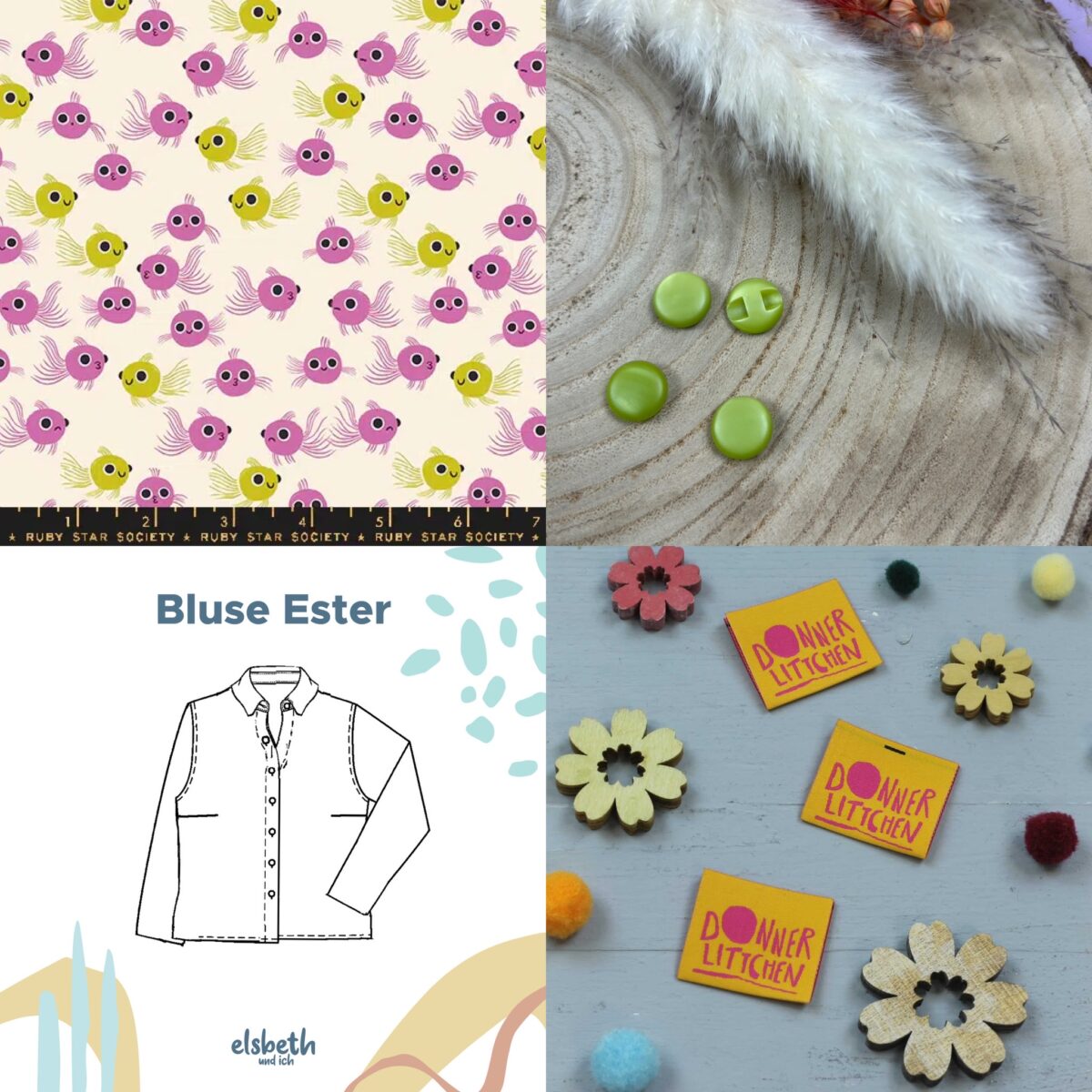 Nähset: Bluse Ester "Goldfish"