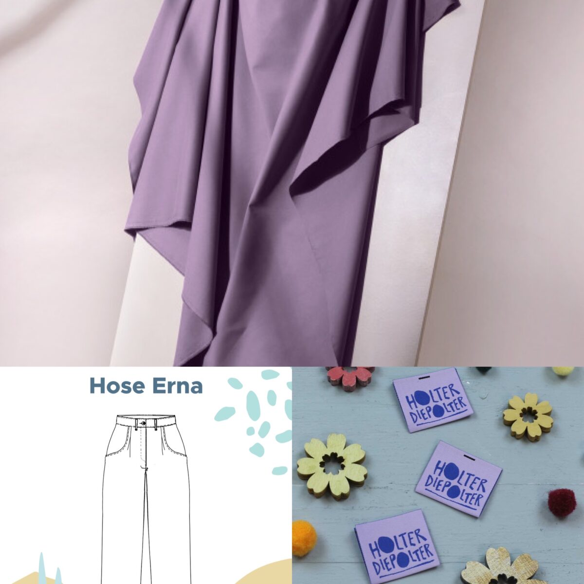 Nähset: "Hose Erna" Gabardine Light "Divine Parma"