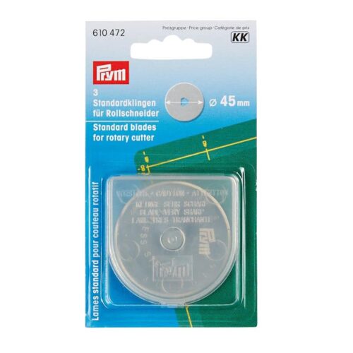 Prym: 3 Ersatzklingen für Rollschneider 45 mm