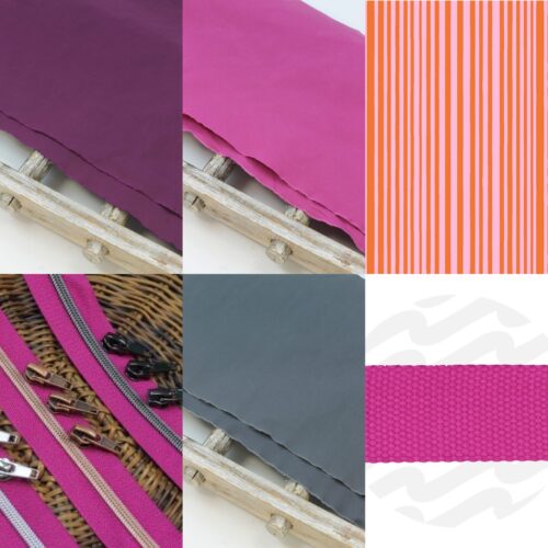 Nähset: "Rolling Elsbag" Berry/Wine/Grey CREATIVEMADRE