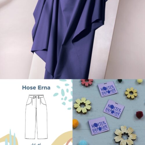 Nähset: "Hose Erna" Gabardine Light "Cobalt"