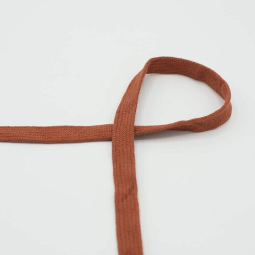 Flachkordel: Baumwolle 1,5cm Terra