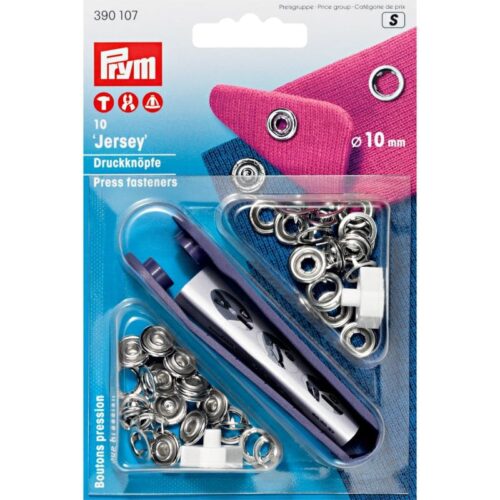 Prym: Jersey Druckknopf Nähfrei, 10 mm silber