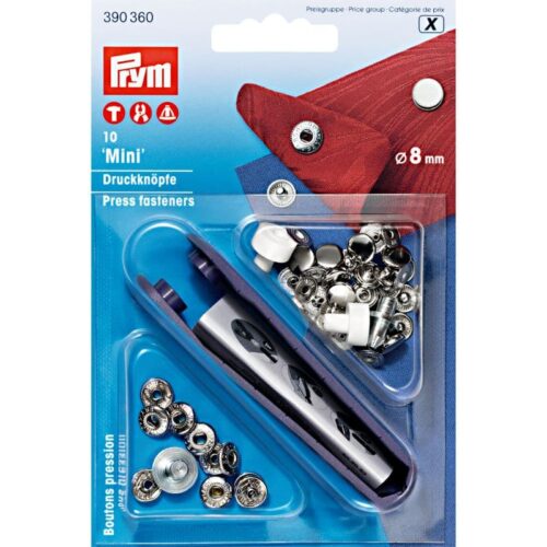Prym: Jersey Druckknopf mini Nähfrei, 8 mm silber