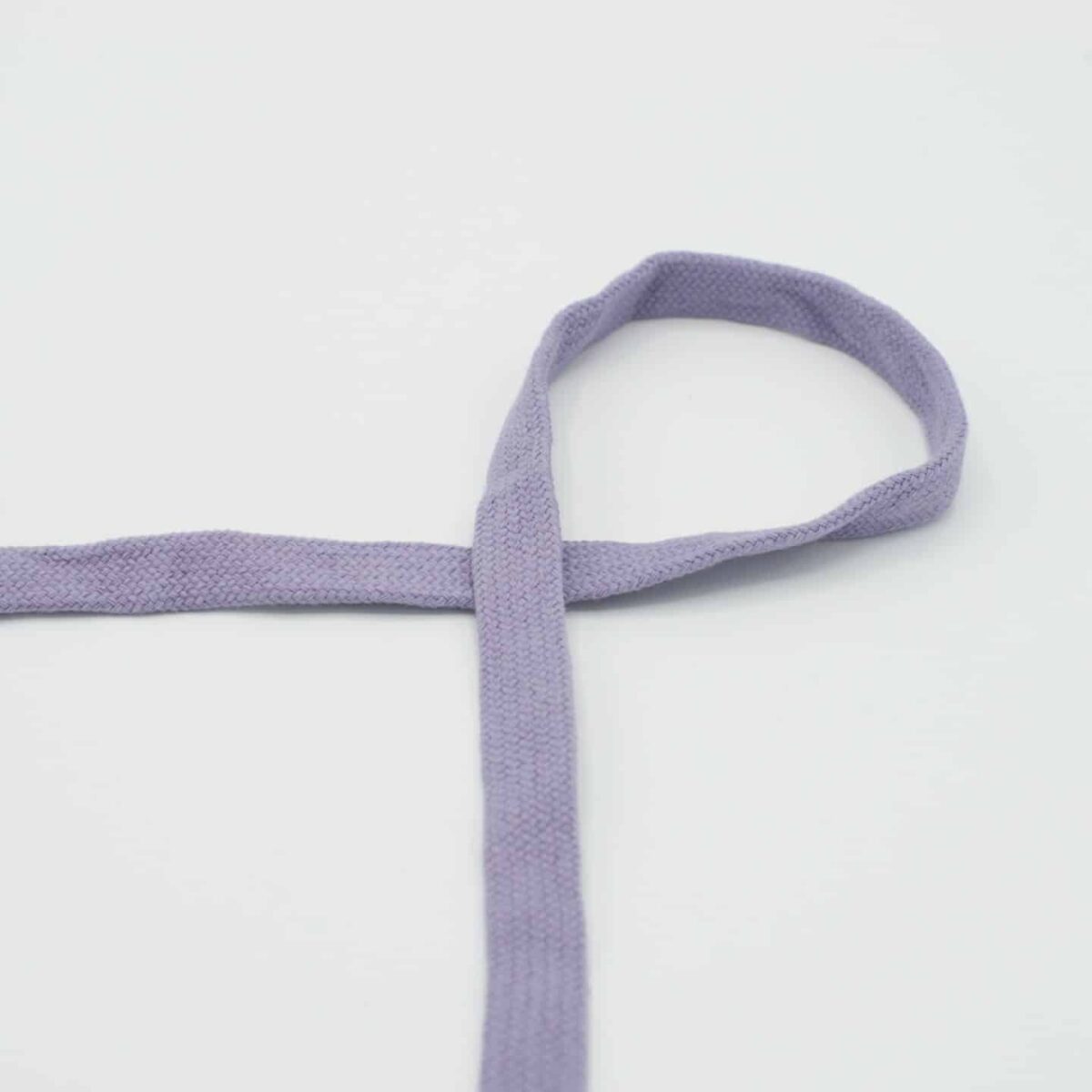 Flachkordel: Baumwolle 1,5cm Dusty Lila