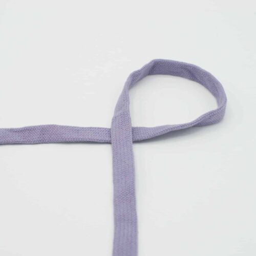 Flachkordel: Baumwolle 1,5cm Dusty Lila