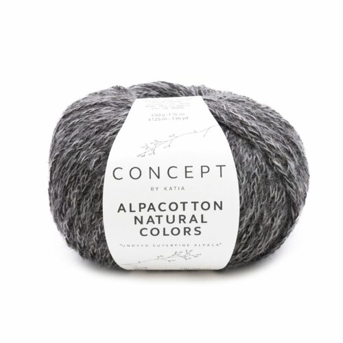Wolle Alpakagarn Alpacotton Natural Colors von Concept by Katia "Schwarz"- 50 g