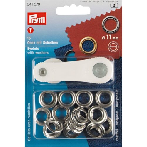 Prym: Ösen 11 mm silber