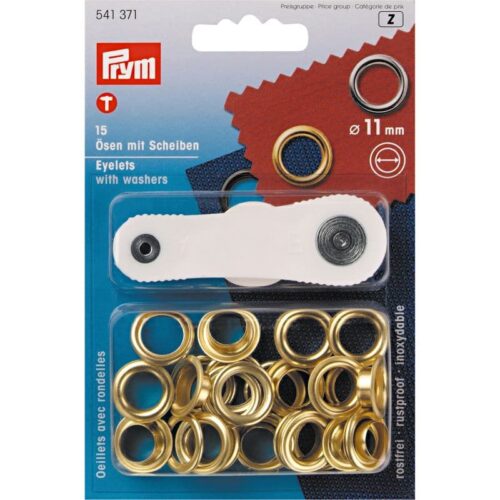 Prym: Ösen 11 mm gold